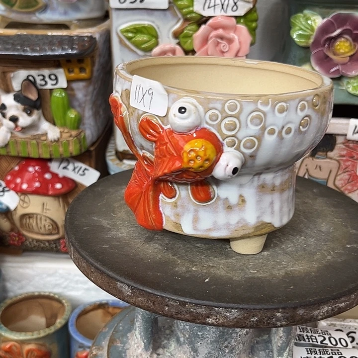 粗陶材质多肉花盆