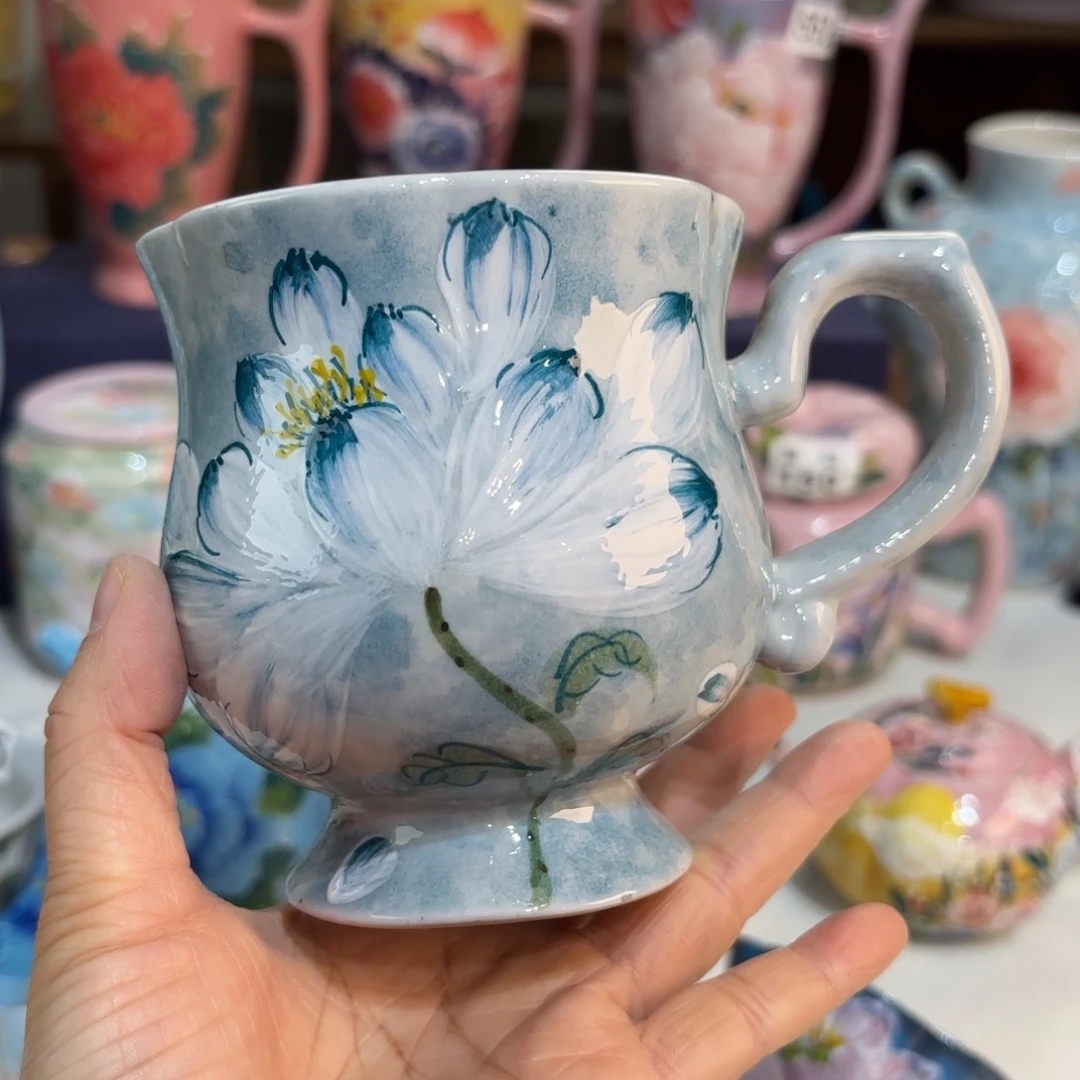 景德镇手绘高温釉下彩陶瓷茶具