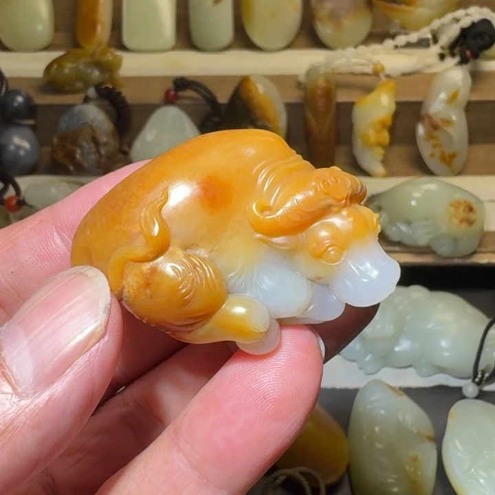 吊坠(不含链)未镶嵌和田玉慎*