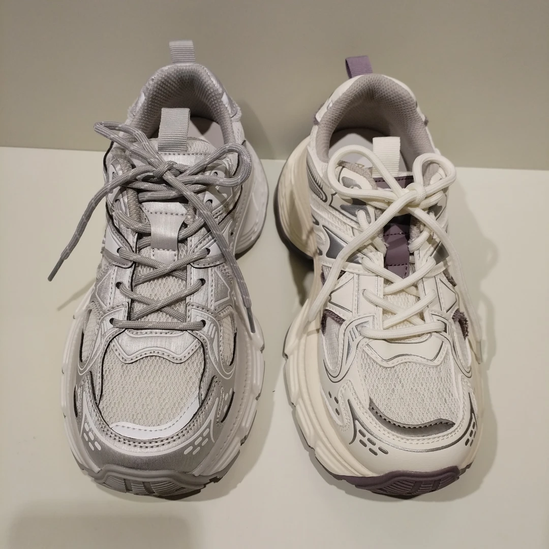 311105813e漫步佳人2025春夏透网老爹鞋