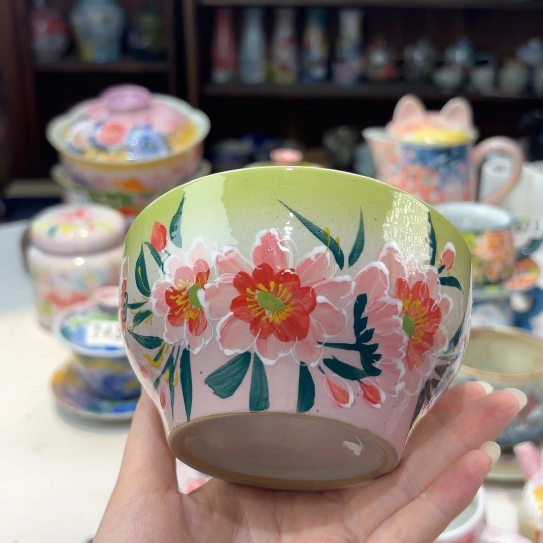 景德镇手绘高温釉下彩陶瓷茶具