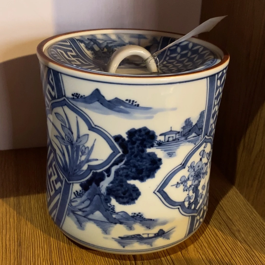 瓷片青花水指 水指