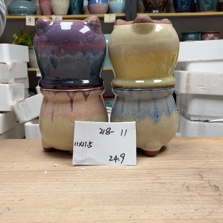 紫砂花盆多肉花盆微瑕11