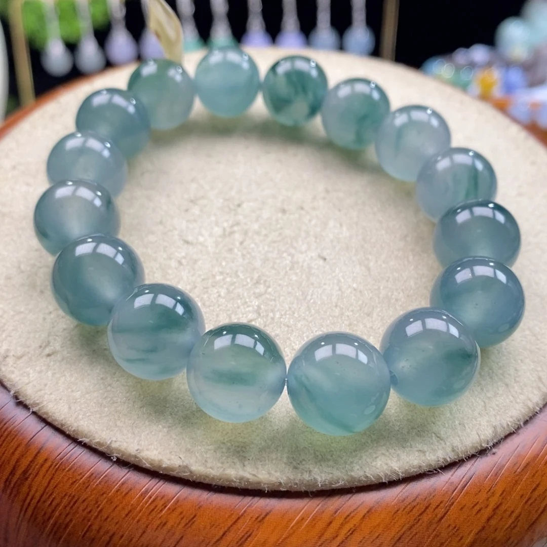 翡翠吊坠(不含链)未镶嵌翡翠高冰飘花手串