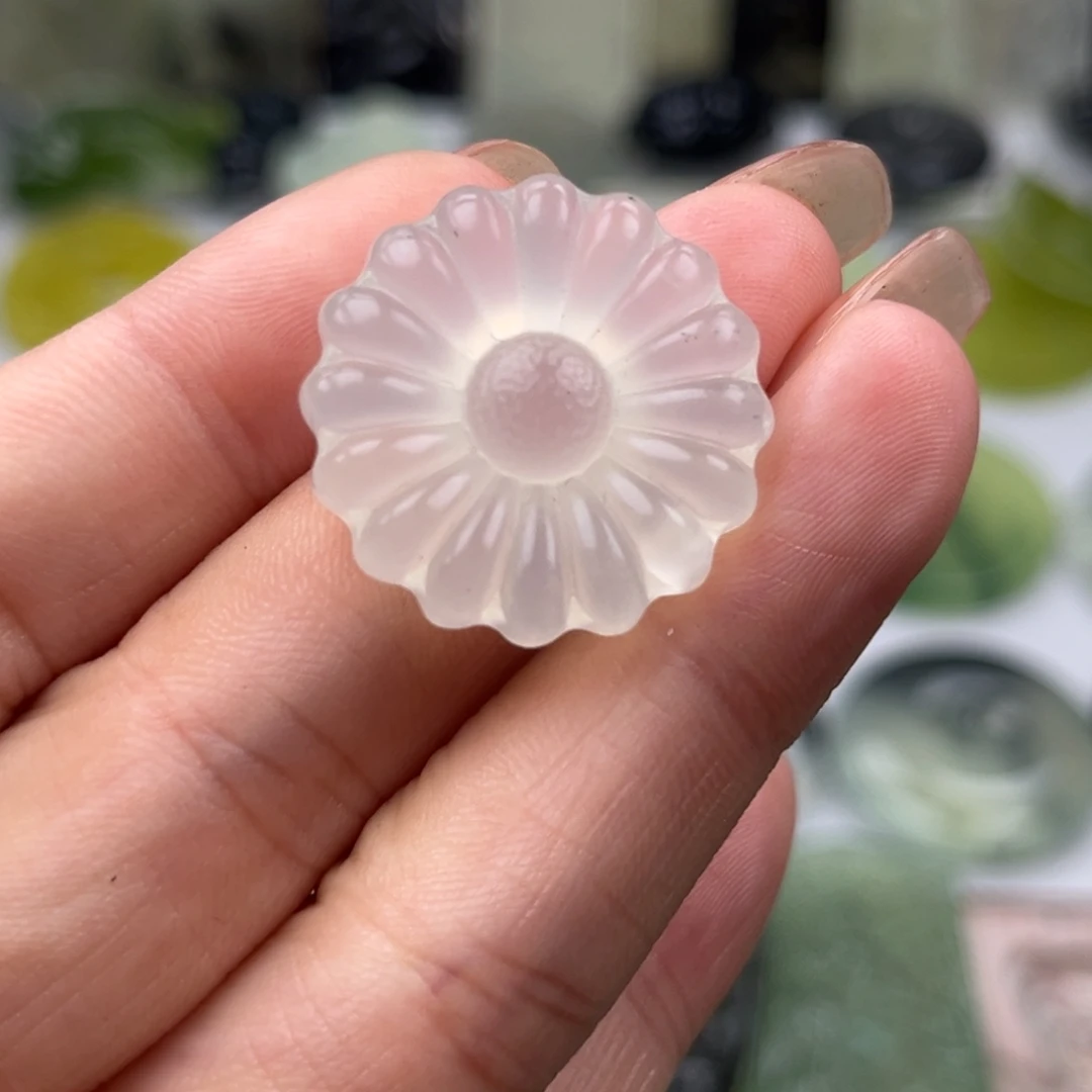 未镶嵌蛇纹石玉其它有黑点棉介意勿拍