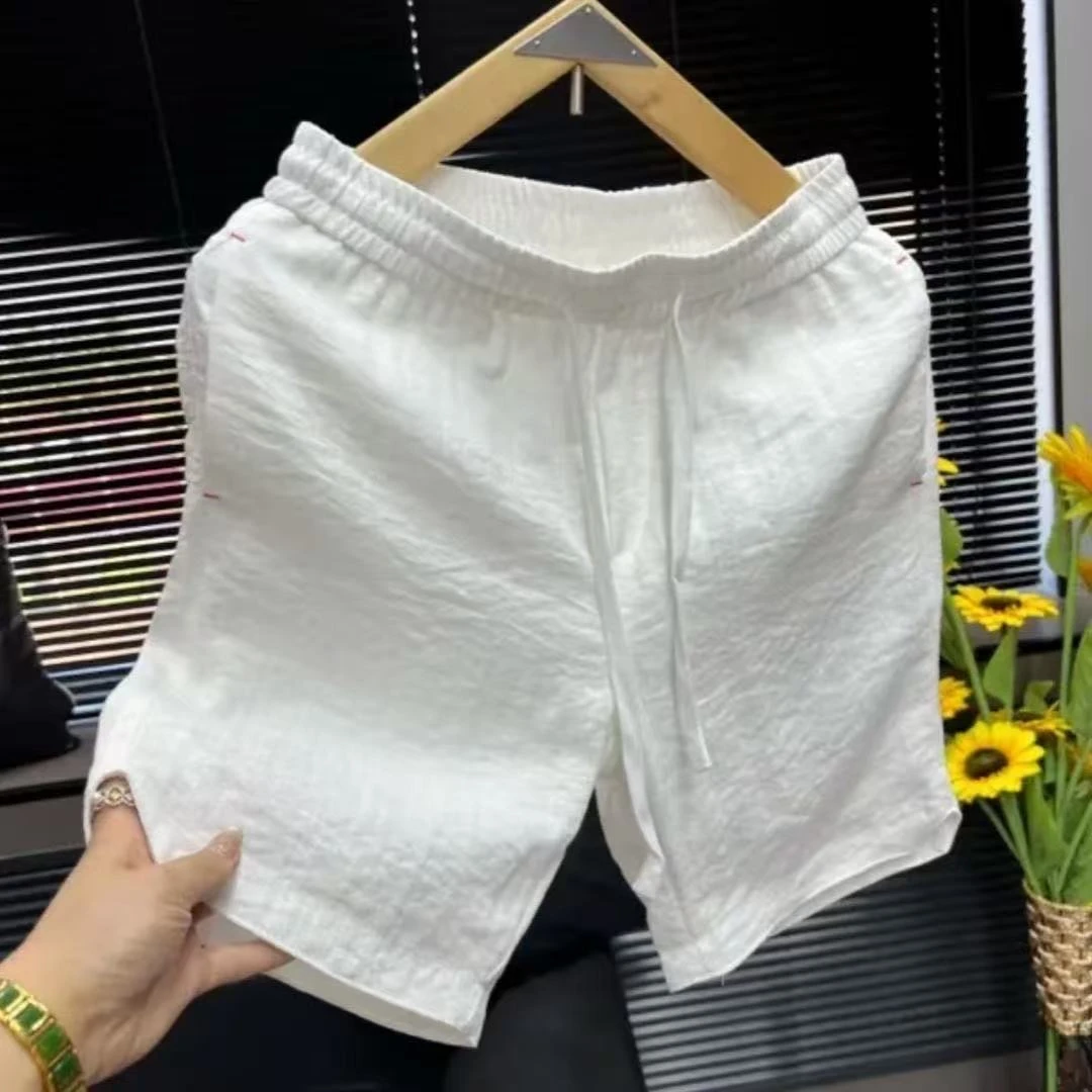 2025夏季新款男士短裤高级简约百搭透气休闲港风纯色薄款五分裤