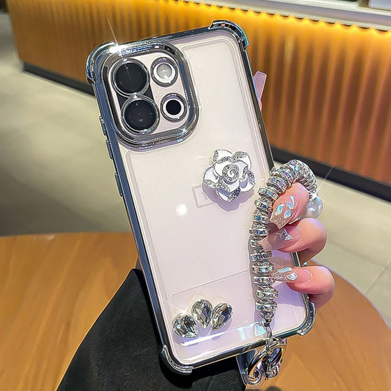 潮多米适用一加13t手机壳新款女1+13T网红气囊电镀镜头全包防摔套