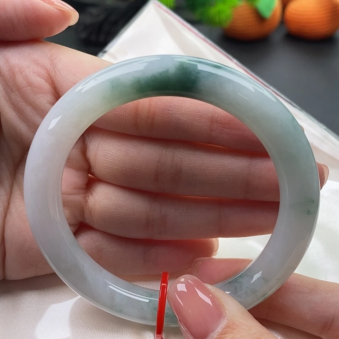 翡翠未镶嵌手镯缅甸天然A货翡翠 57