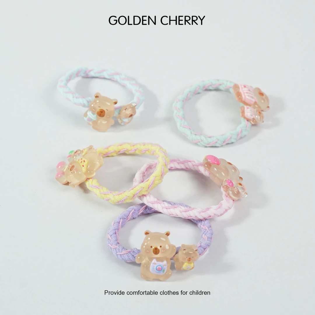 【金樱桃Golden cherry】亲子小动物拼色可爱头绳