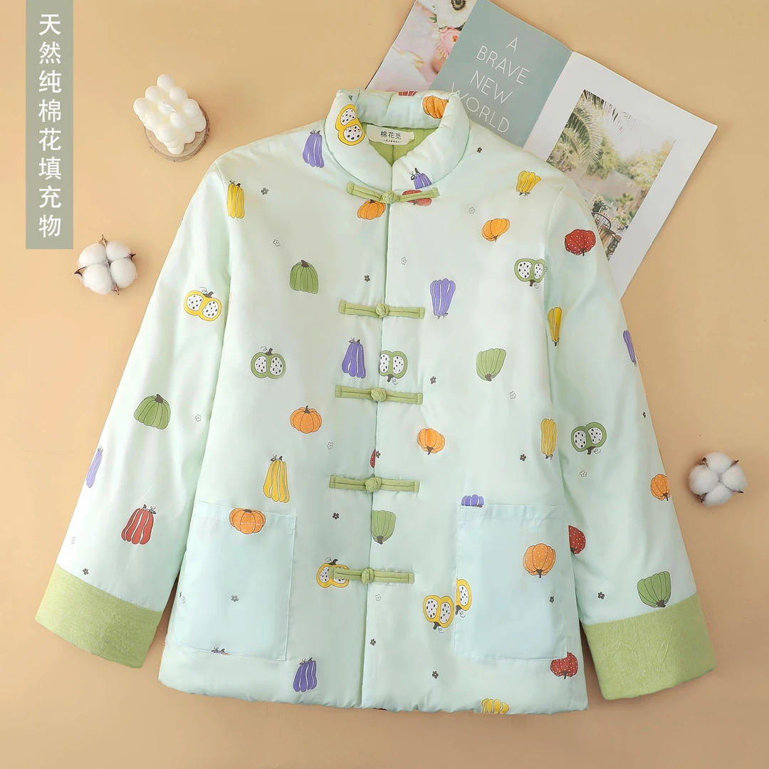 新疆棉花棉袄女士冬季新款纯棉手工棉衣妈妈复古唐装盘扣棉服外套