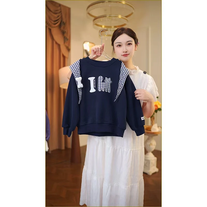 女童卫衣春秋款2025儿童春装长袖t恤小女孩上衣2753