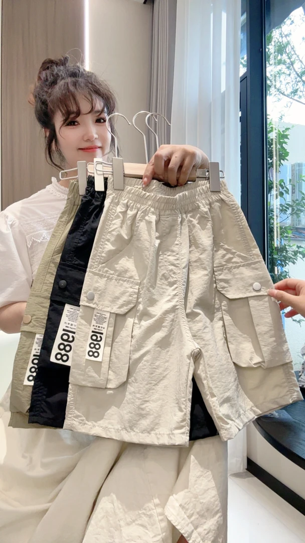 男童短裤2025夏季新款大童男孩运动裤儿童裤子中裤五分休闲工装裤