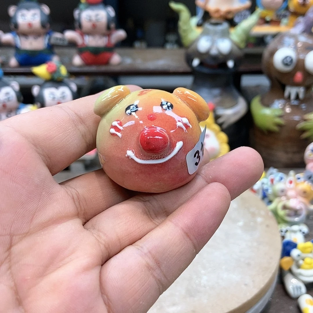 摆件直播间手工抽象陶瓷摆件319