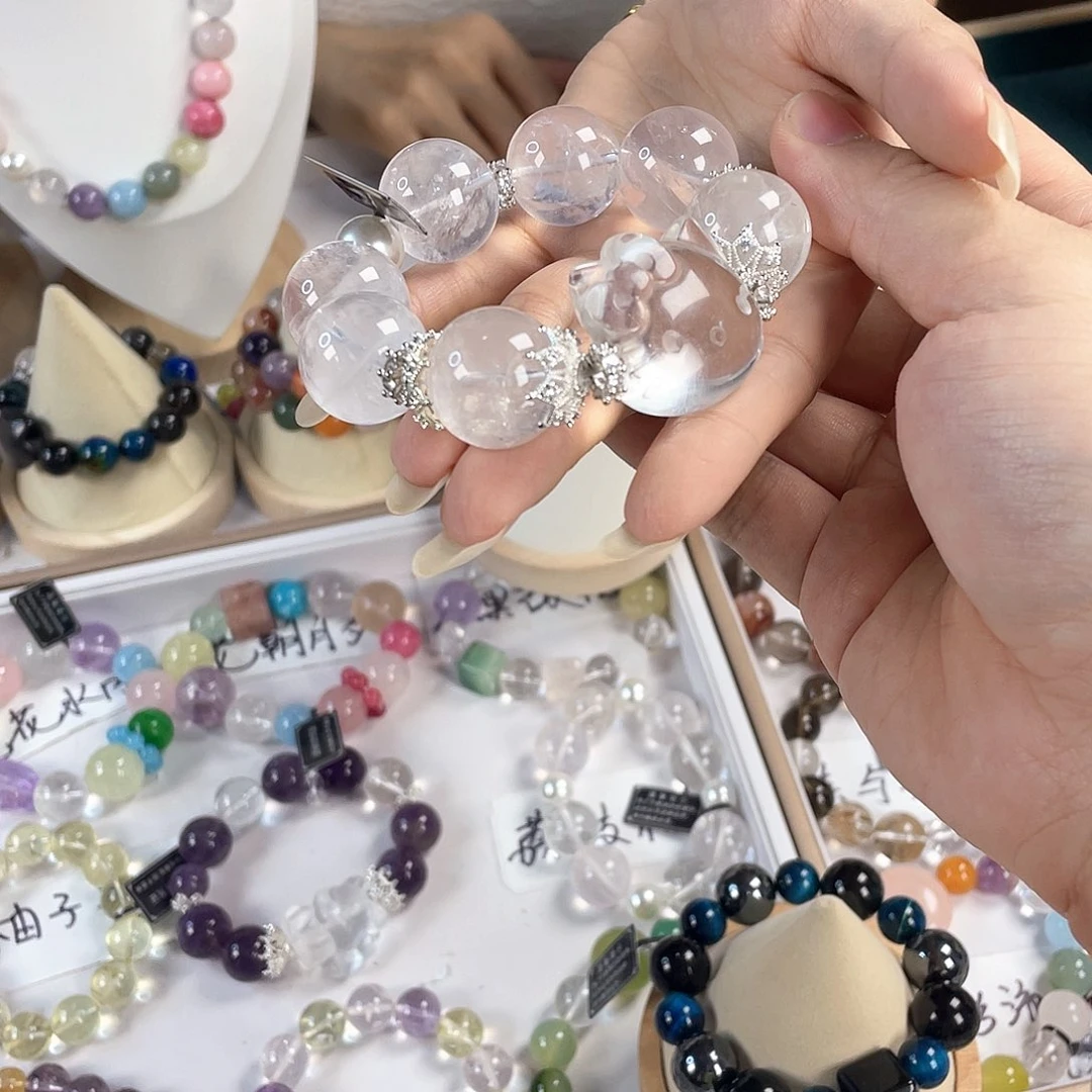 银S925镀金镶嵌手链水晶