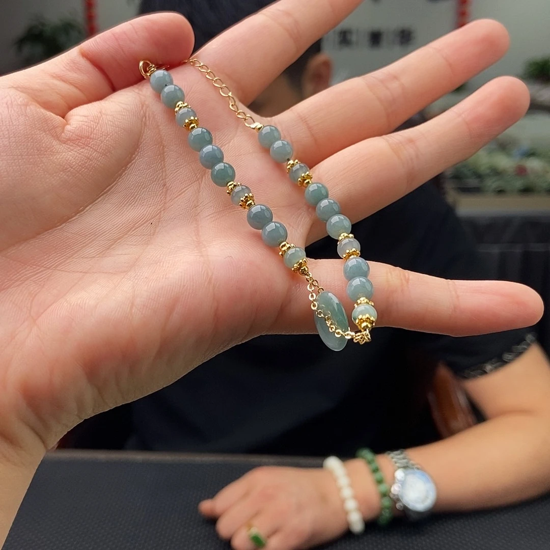 未镶嵌手链翡翠颜色多样性发拍一发一