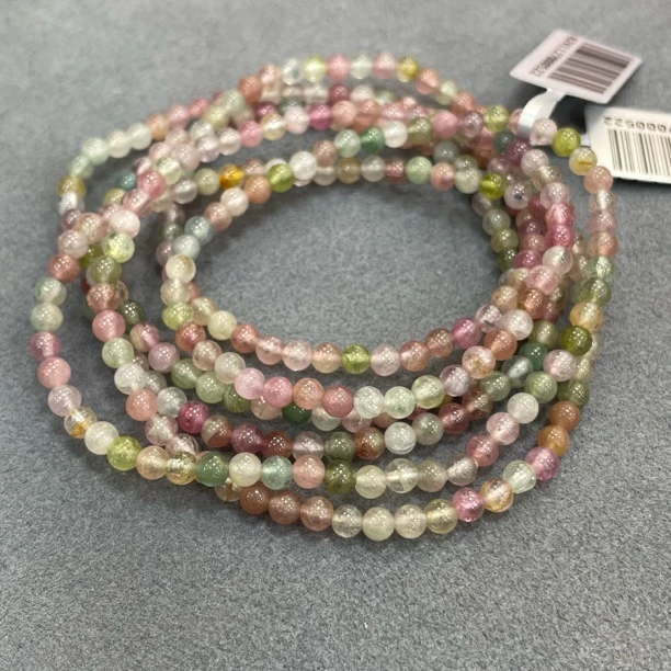 【书记甄选】马卡龙碧玺三圈手链 多样性发一件 约3mm xl3156