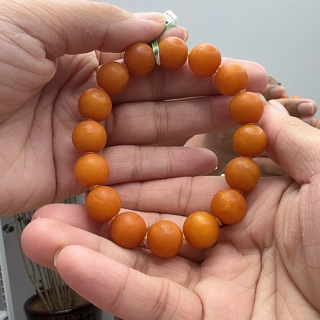 手链琥珀未镶嵌雷*橘皮手串12m m