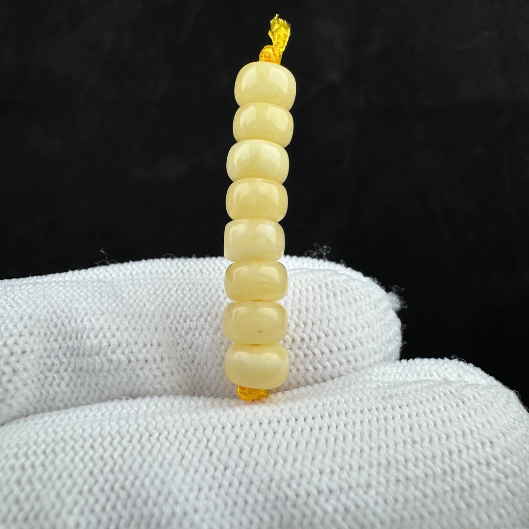 D1362天然蜜蜡 隔珠 6.2mm支持复检