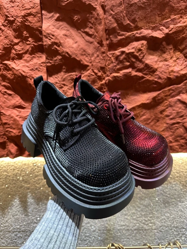 2509欧洲站秋春2025新款洋女靴子厚底大圆头丁靴套筒休闲短靴