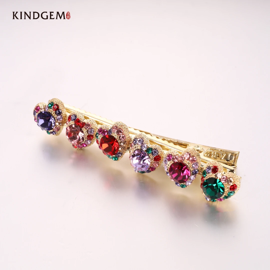 轻奢精美彩色镶嵌百搭简约时尚发饰优雅发夹头饰 GPC-4400