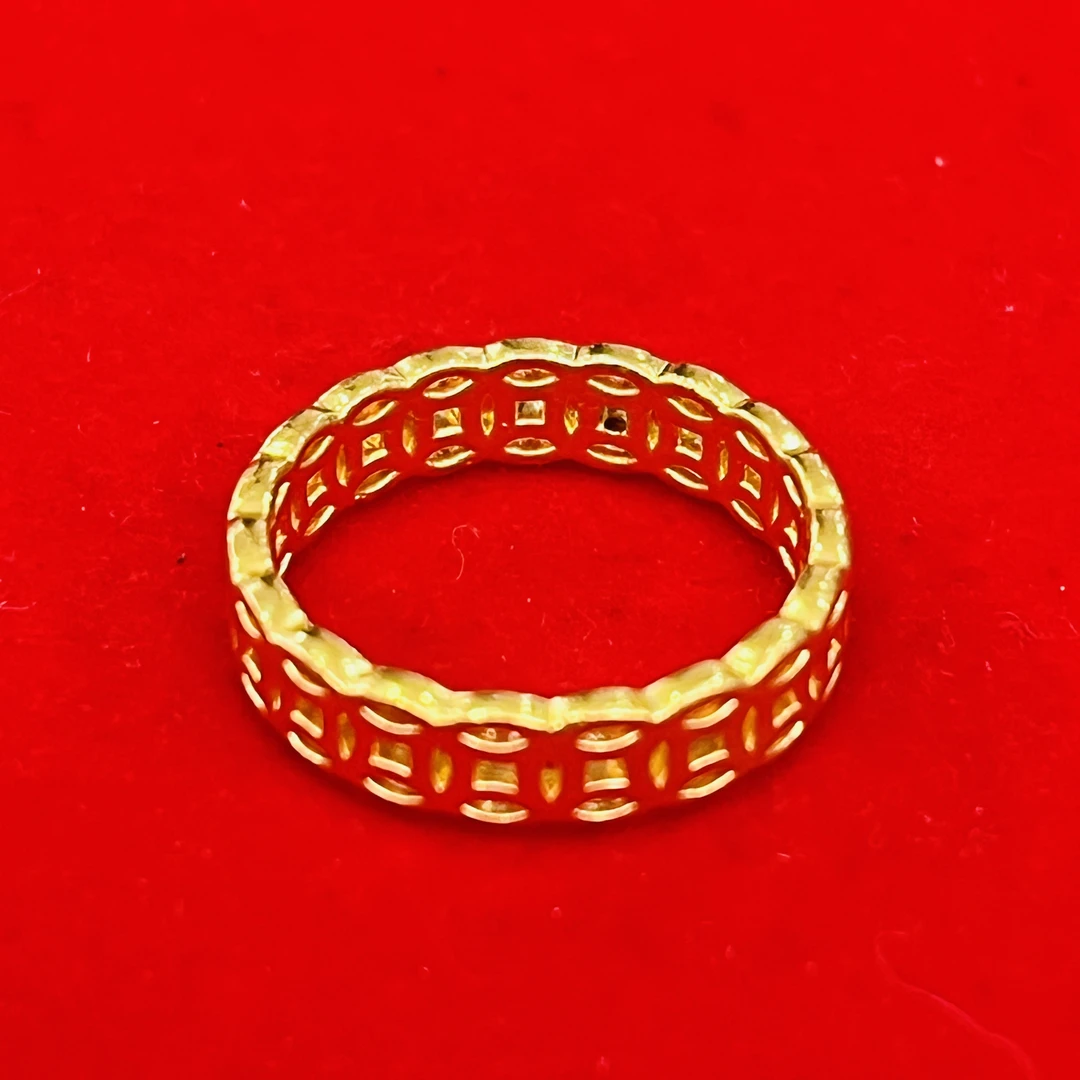 【莹莹专享】足金999饰品 钱多多戒指 0.98 12圈口 GP