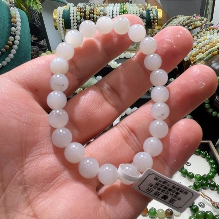 手链未镶嵌和田玉新疆黑山青花子卡8