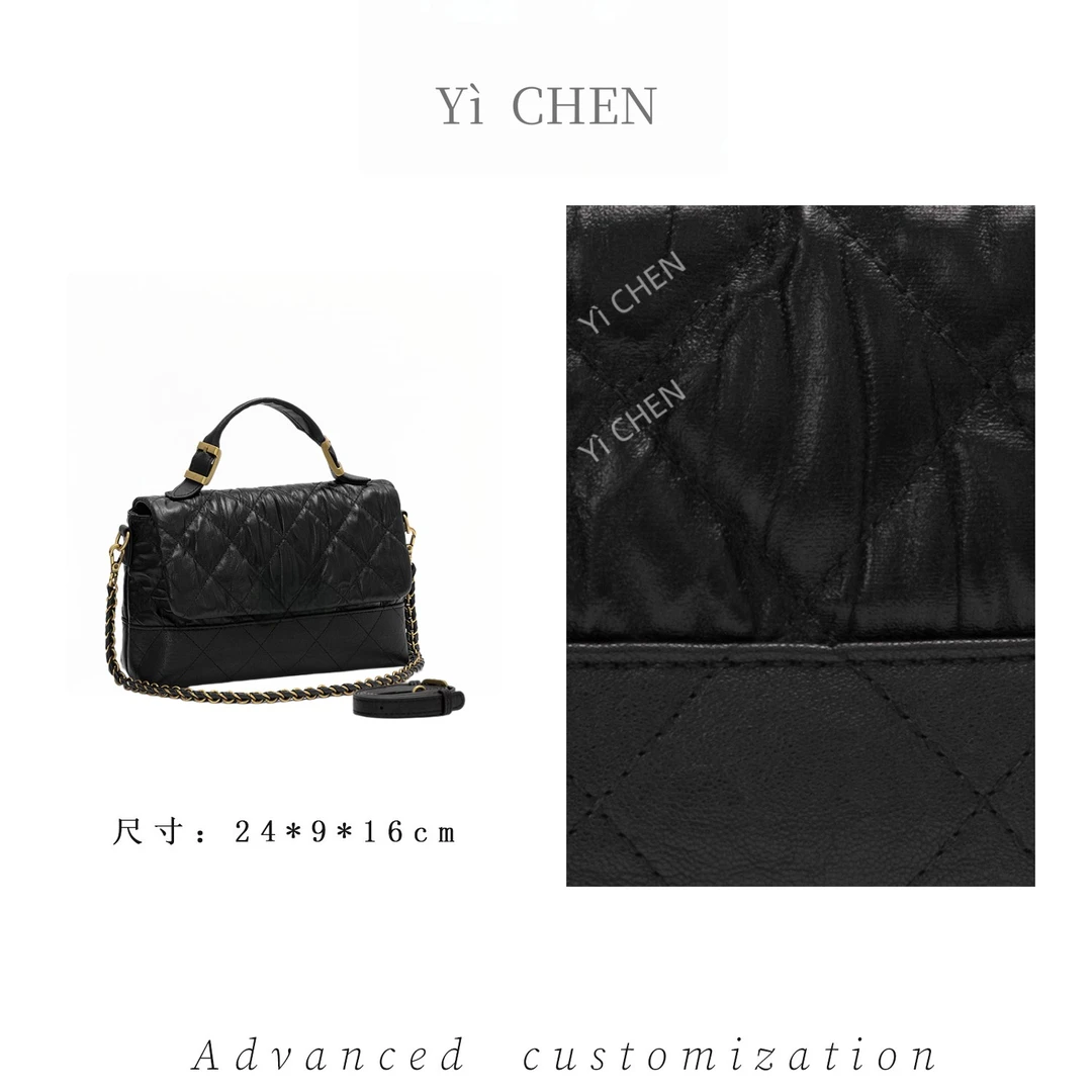 【Yì CHEN】ZT-D8037-泡芙黑简约时尚女士新款轻奢单肩斜跨包