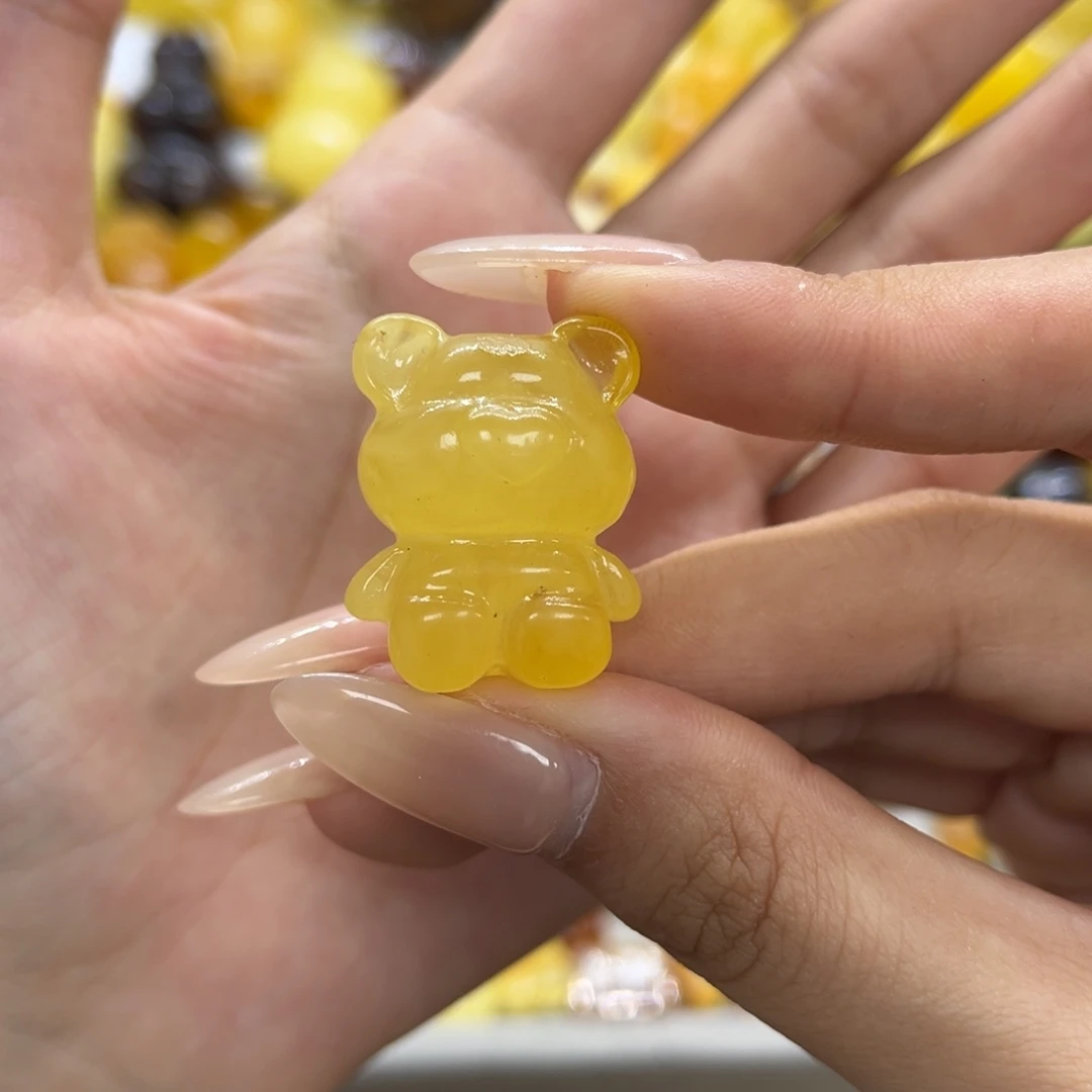 琥珀未镶嵌裸石天然琥珀蜜蜡熊