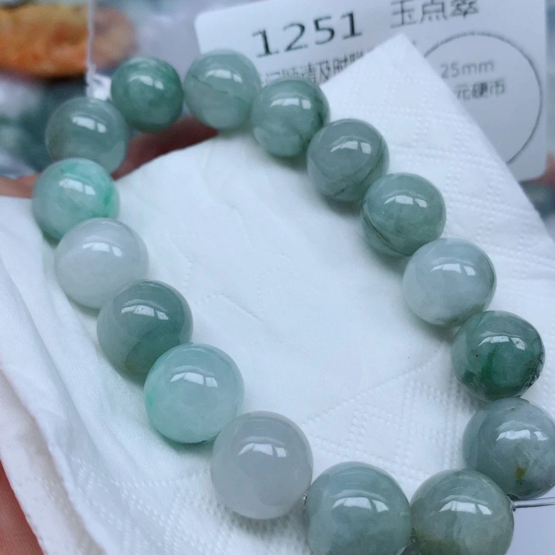 翡翠未镶嵌项链珠子批发