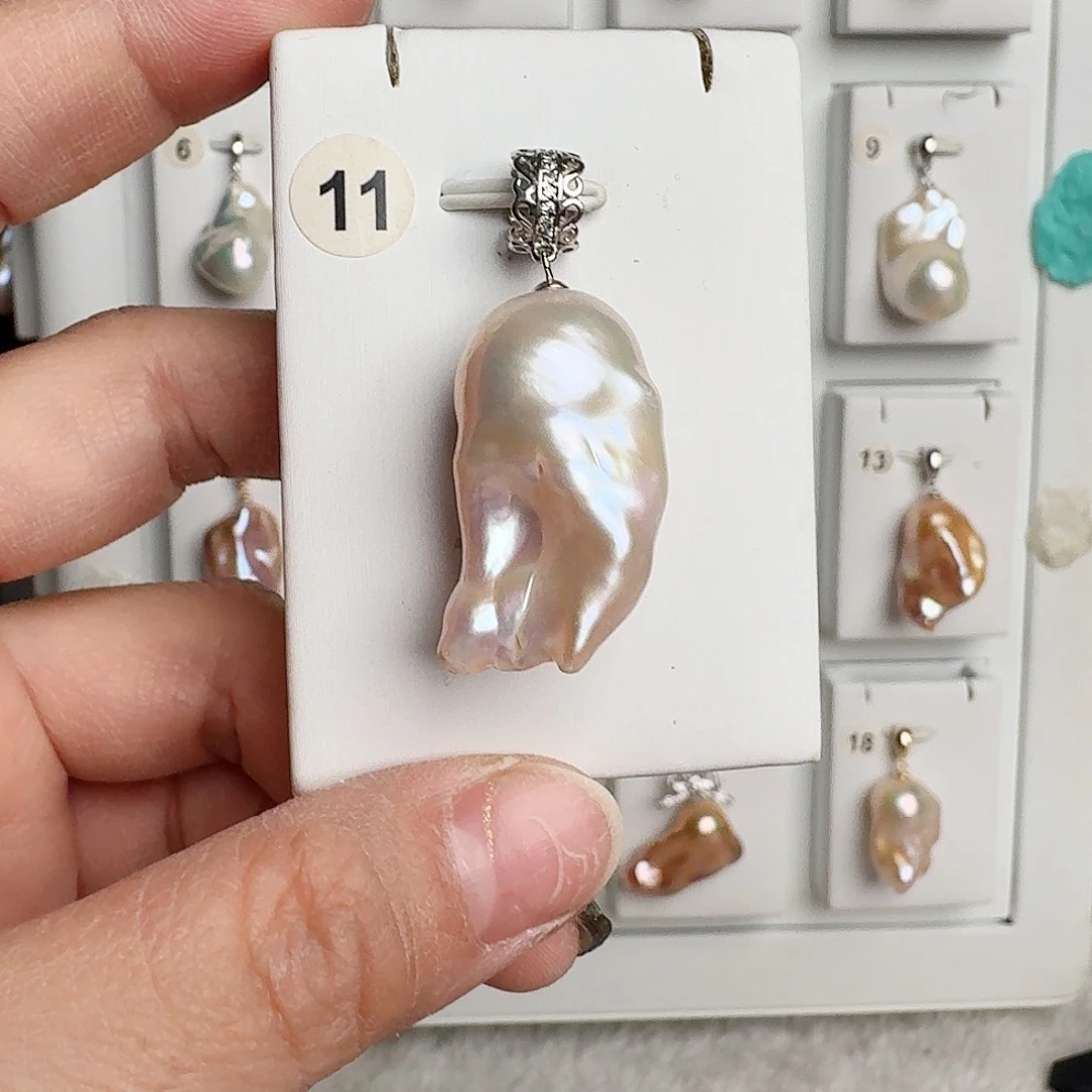 淡水珍珠颈饰银S925镶嵌