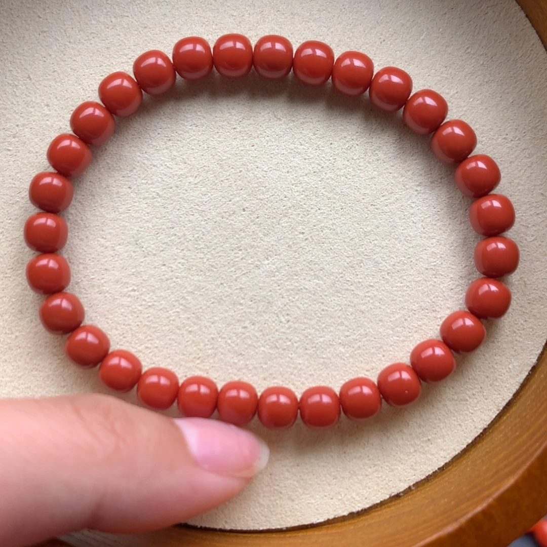 南红玛瑙未镶嵌保山天然原矿南红6mm+老型官坡锦红