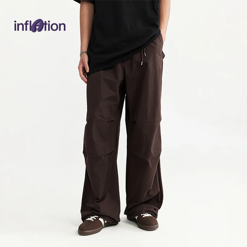 膨胀潮牌成衣洗水阔腿伞兵裤春夏新品潮牌宽松休闲口袋男女长裤