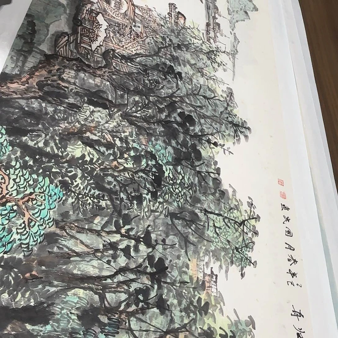 国画渔港归舟 11平尺