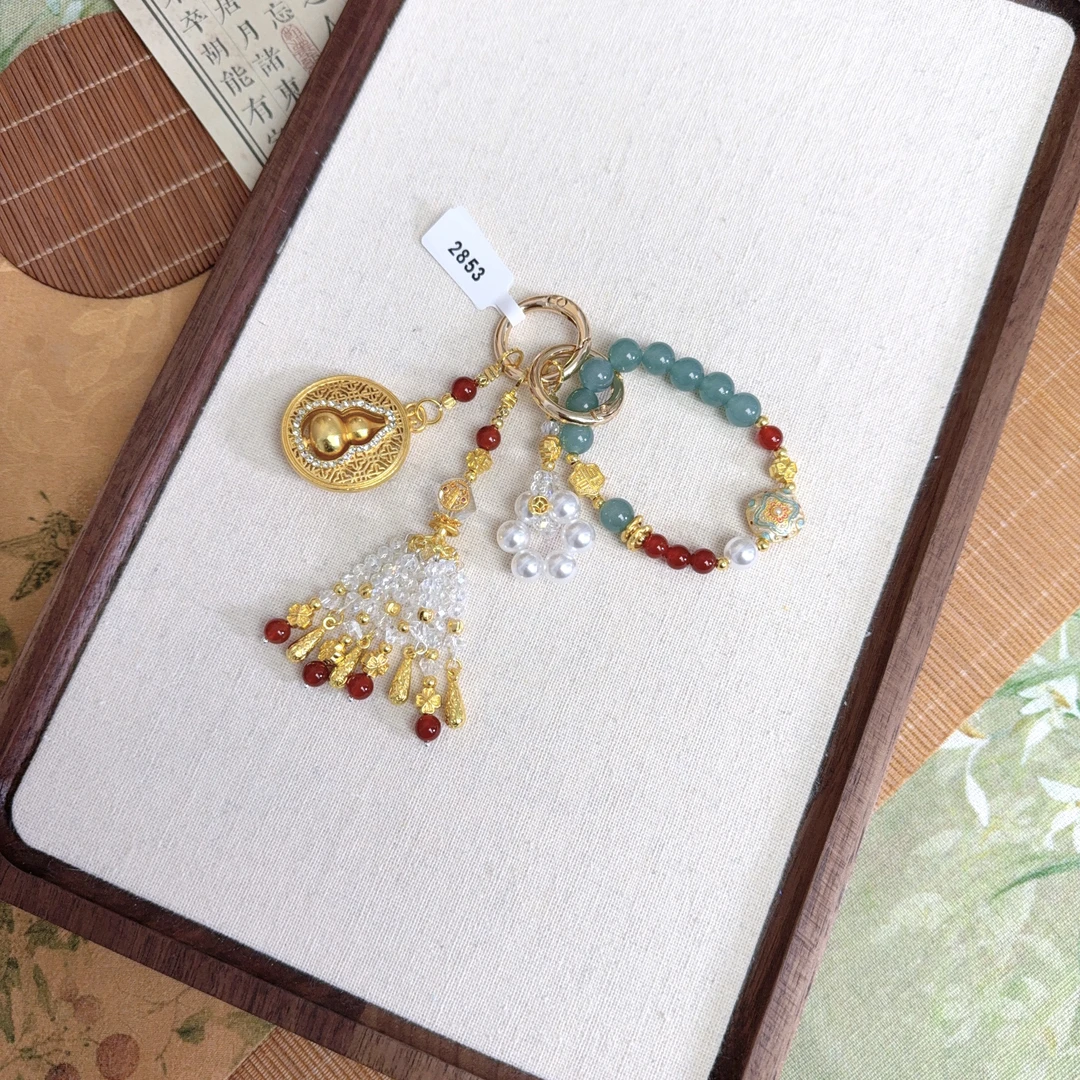 2853-转转金葫芦手串两用挂件新中式国风手机链包挂