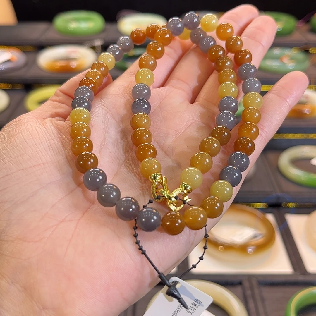 和田玉未镶嵌手镯油糕料卡8