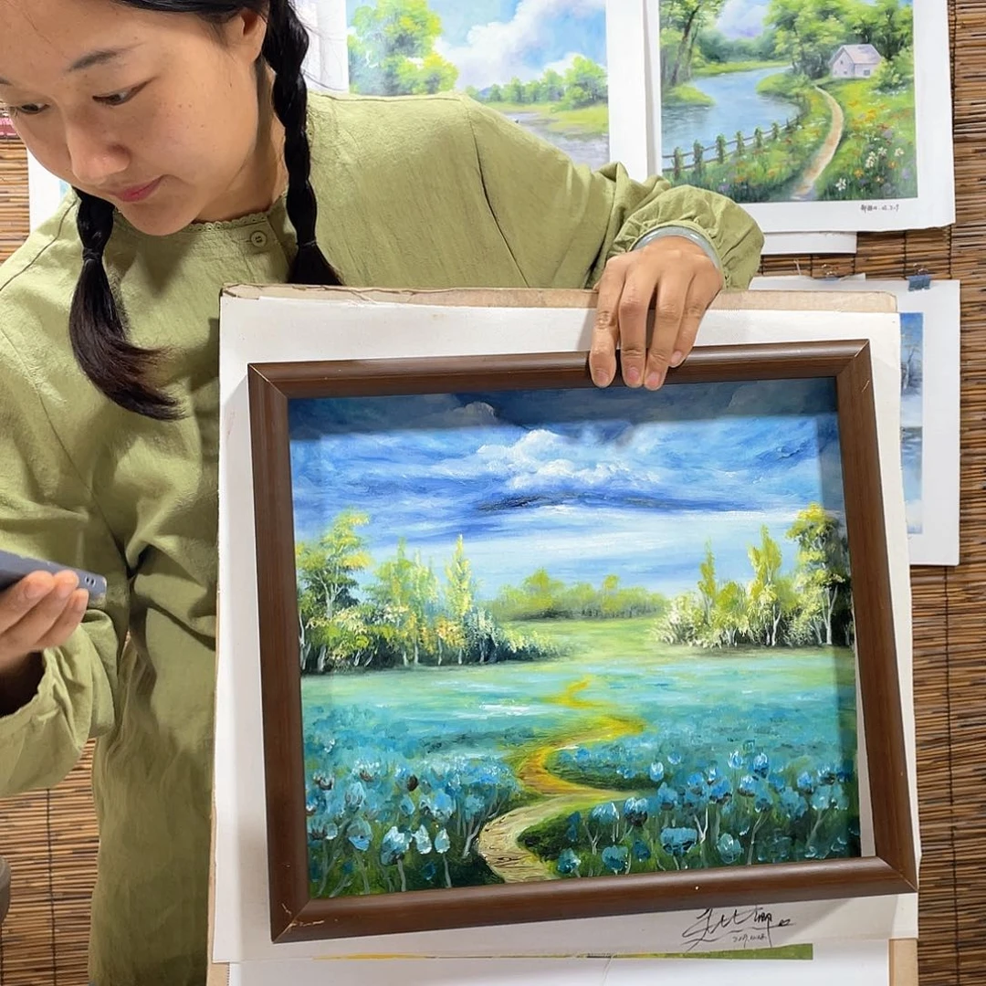 油画薇爽恭喜竞拍成功