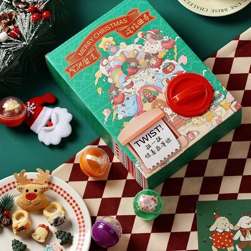 圣诞节礼物纯脂巧克力戒指黄油曲奇饼干生日礼物扭蛋机
