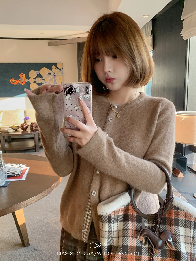 【大码】花朵毛衣冬季胖mm宽松显瘦上衣1386