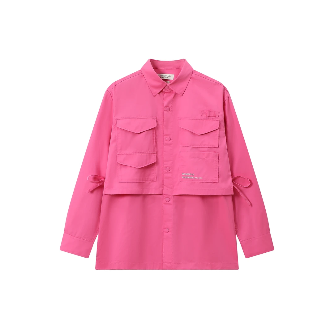 【TR】390-1013390衬衫（宽松型） 春秋衬衫工装衬衫 男女同款