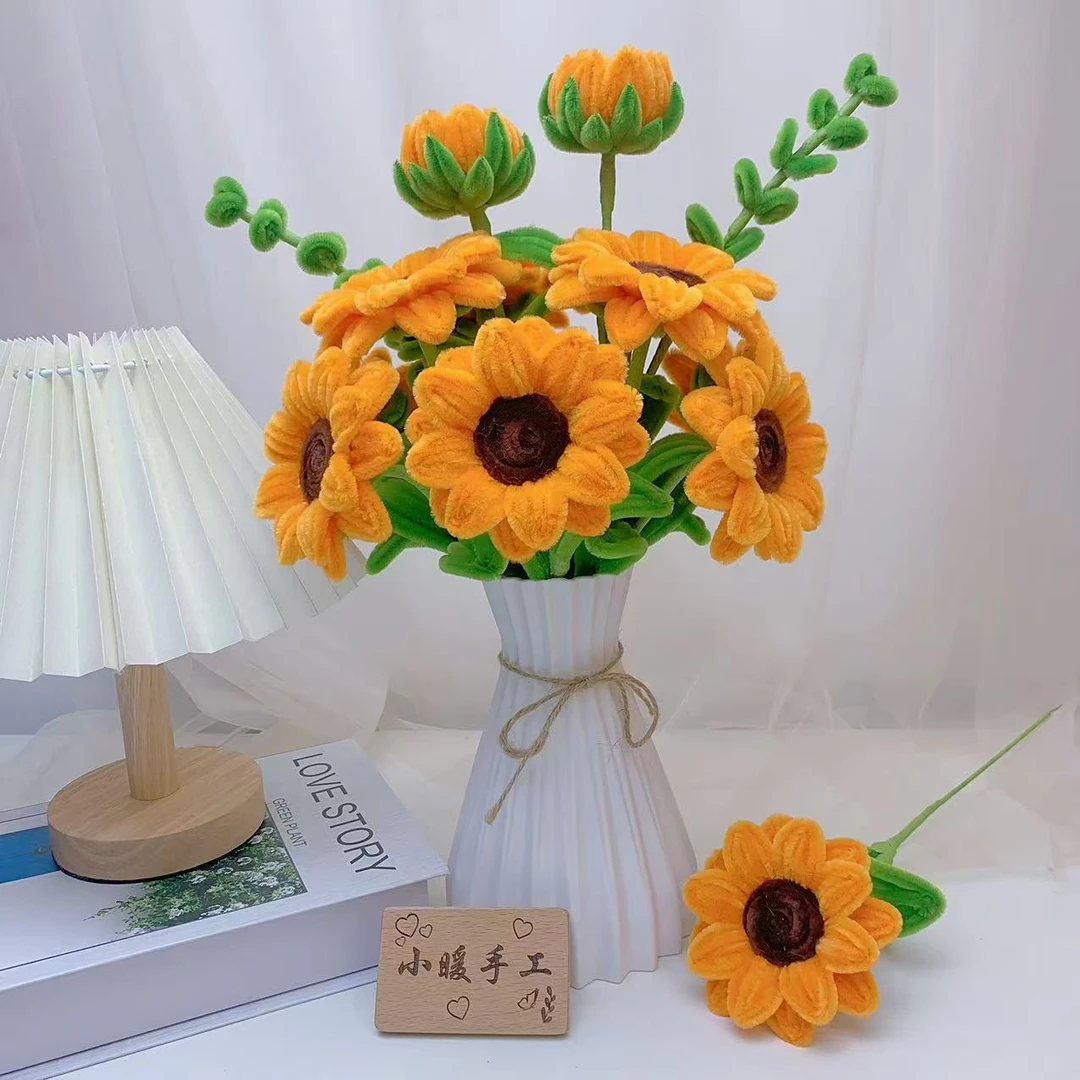 一举夺魁向日葵扭扭棒diy花束加密手工向日葵材料包中高考送礼物