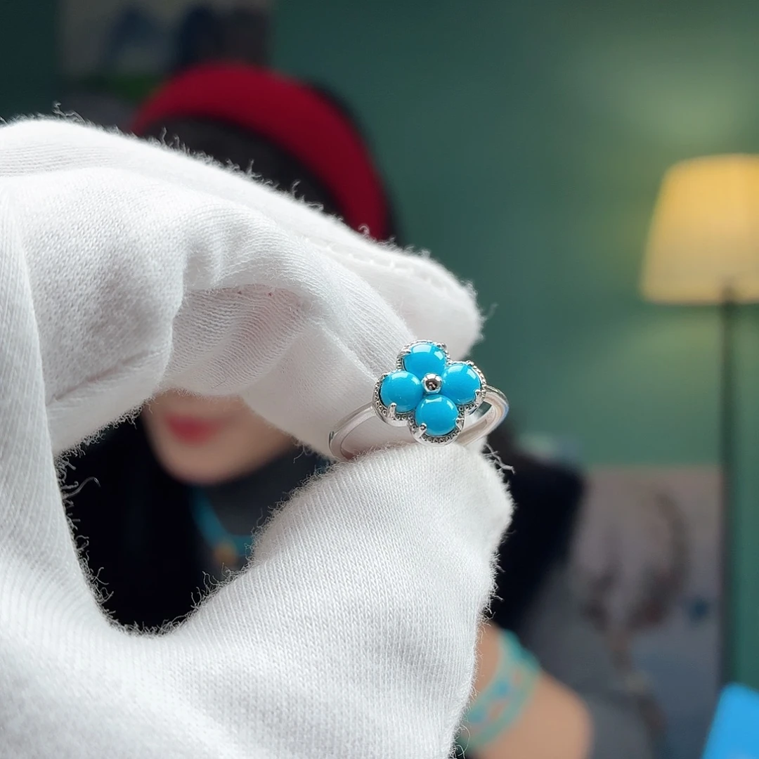 绿松石银S925镶嵌颈饰