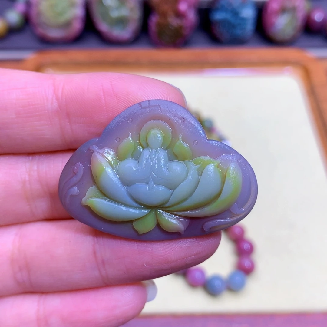 玛瑙未镶嵌挂件盐源定制