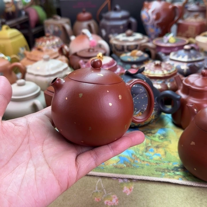 紫砂茶壶洒金西施