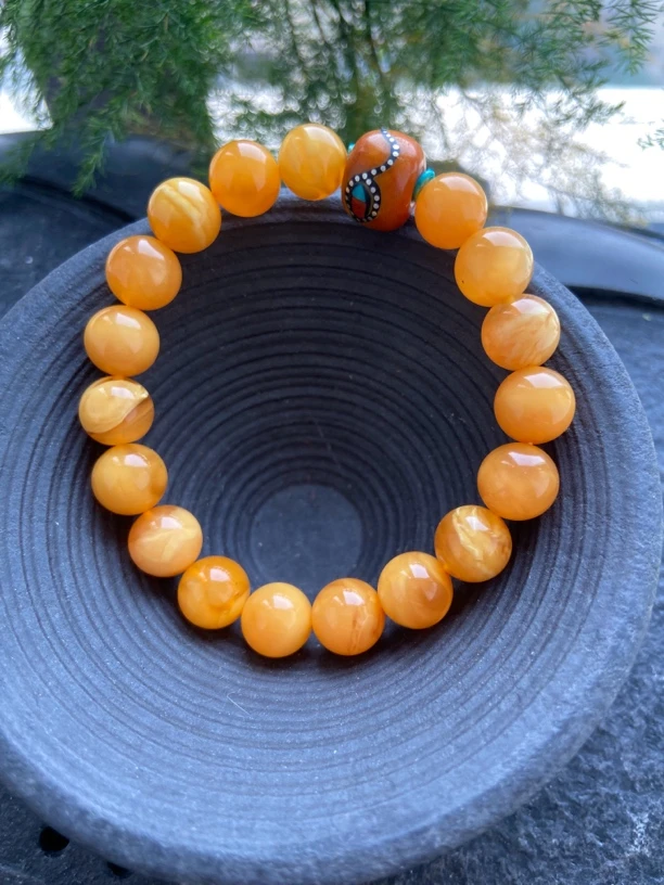 天然波罗的海原矿妖孽蜜糖蜜蜡手串