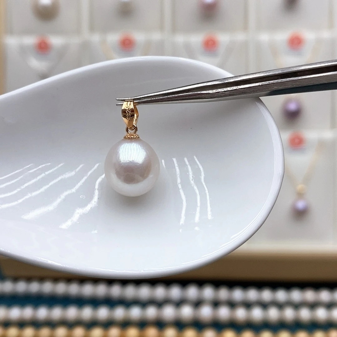 淡水珍珠银S925镶嵌颈饰