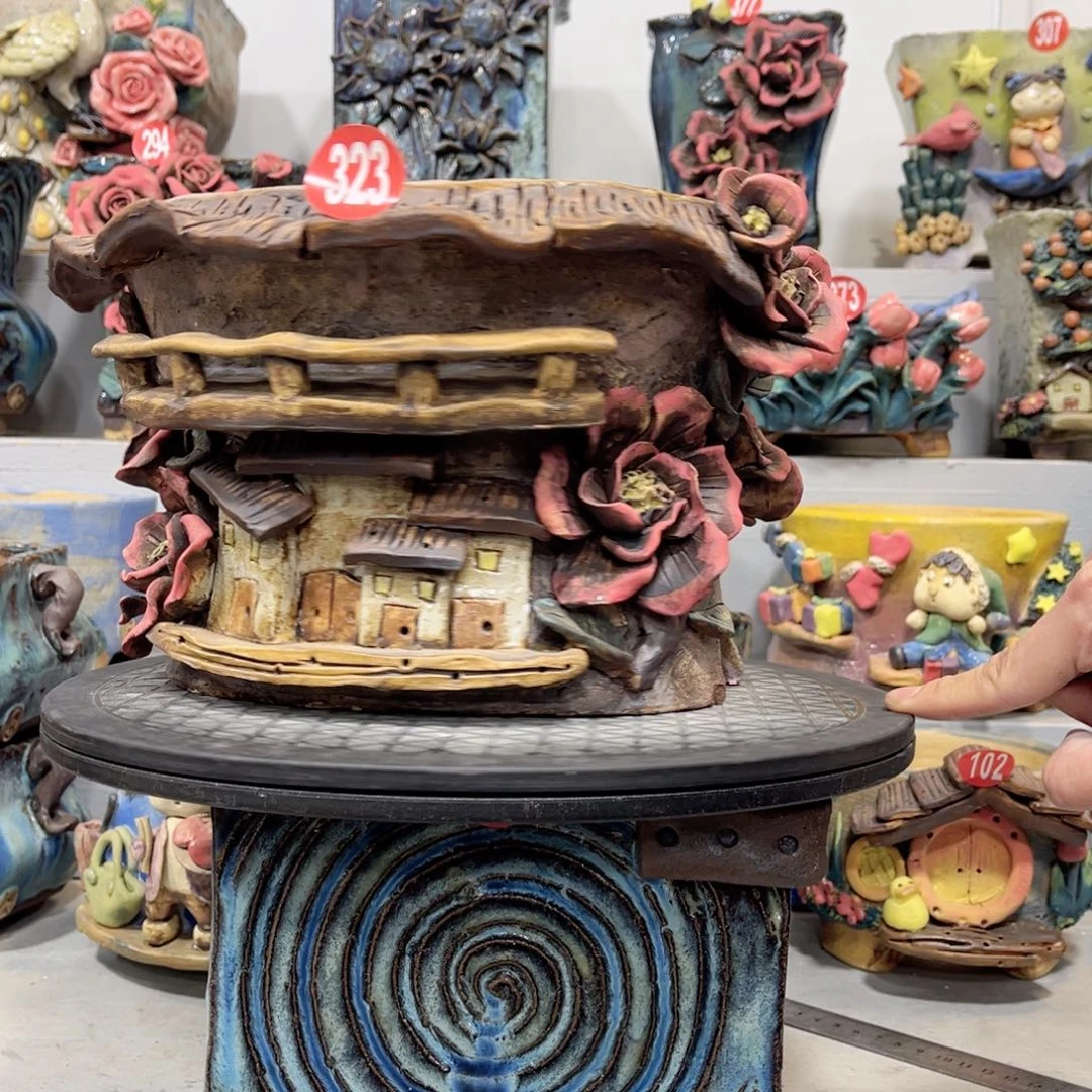 陶瓷微瑕323 号陶然花盆