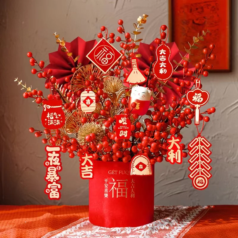 2025新年装饰蛇年春节万字结挂件中国结红色挂饰乔迁新居新房门挂