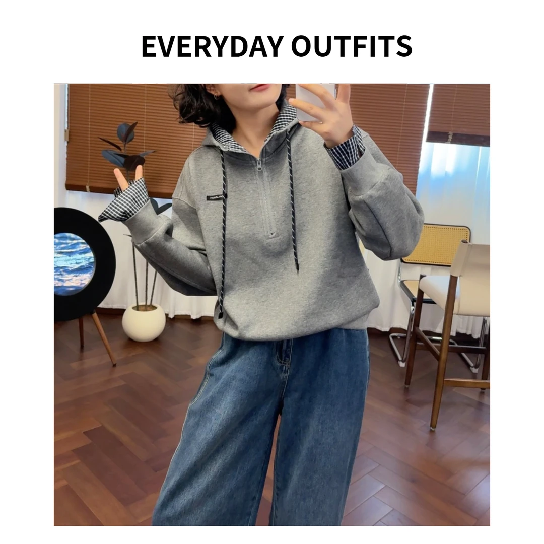 RIDA. 青春学院减龄小卫衣5H19休闲百搭宽松秋季显瘦  25123