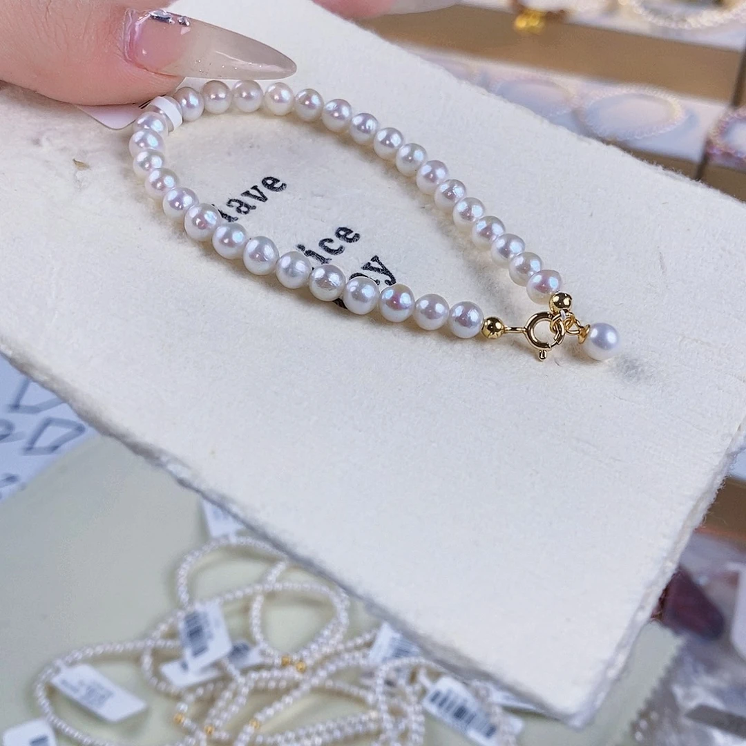 手绳淡水珍珠银S925镶嵌