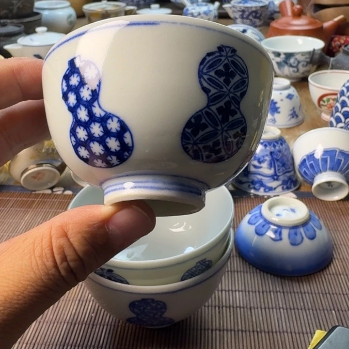 青花瓷器杯子茶具